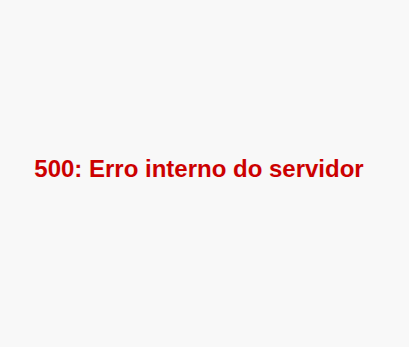Página de erro 500