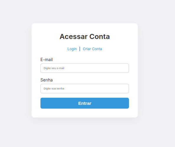 Tela de login do Task App